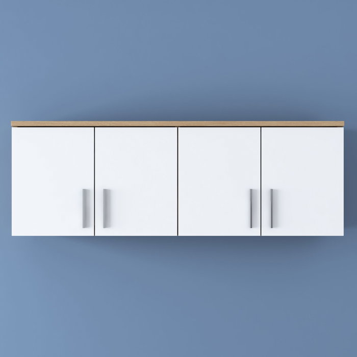 Hanah Home Armario de Pared Nogal y Blanco Hanah Home Armario de Pared Nogal y Blanco